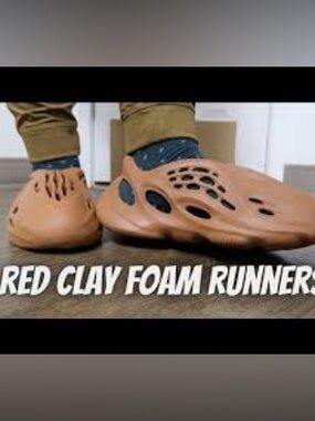 adidas Yeezy Foam Runner Slip-On Shoe in Clay Red